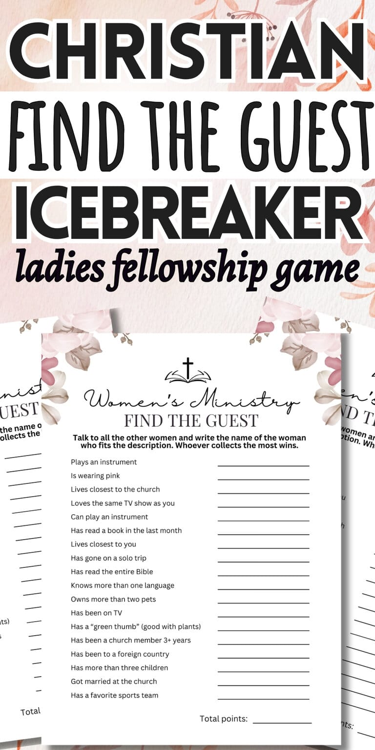 Christian Find The Guest Icebreaker (Ladies Fellowship Game)