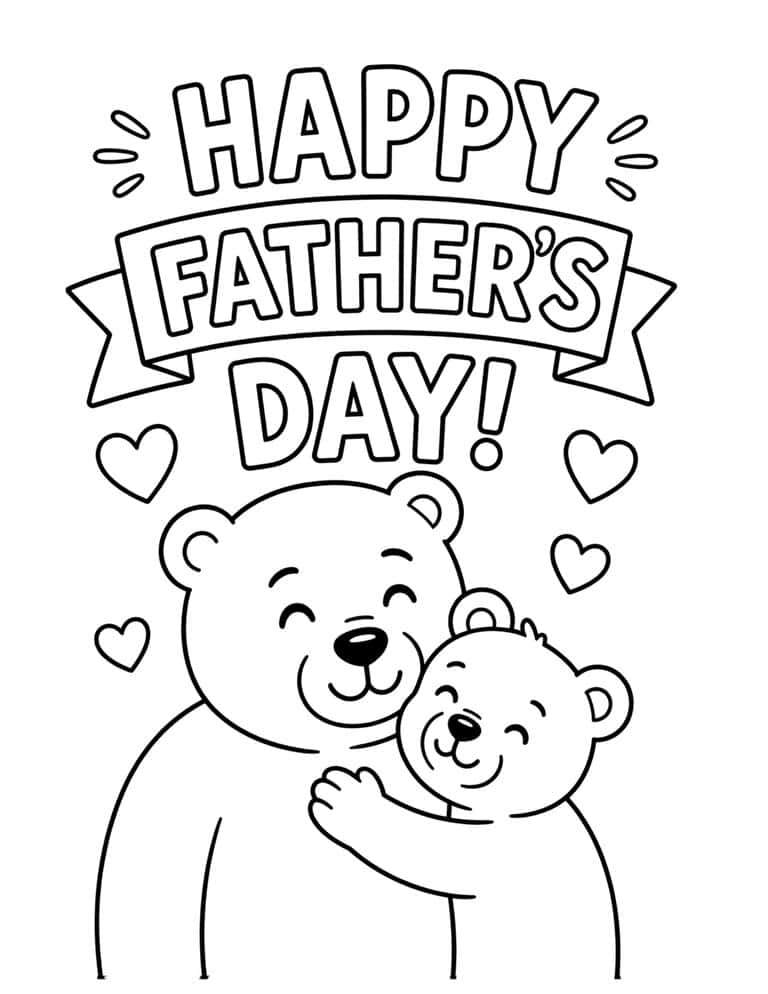 Father's Day Coloring Page - Happy Father's Day