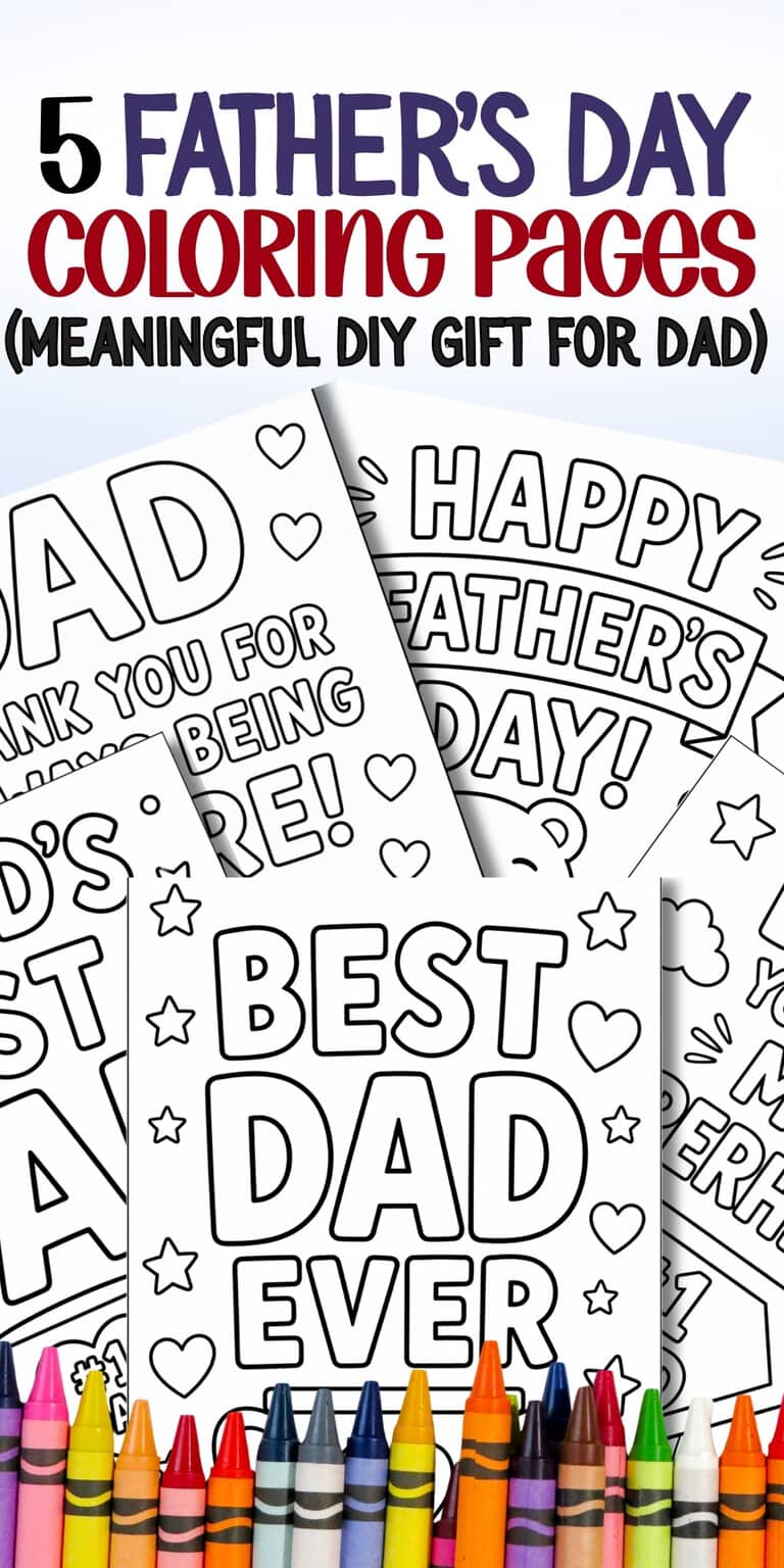 Father’s Day Coloring Pages Printable For A Simple DIY Gift