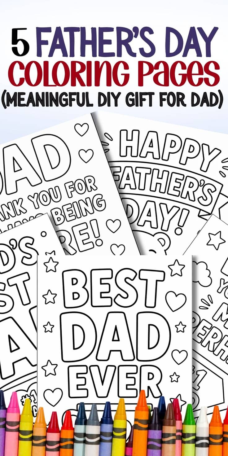 Free Father's Day Coloring Pages for Kids