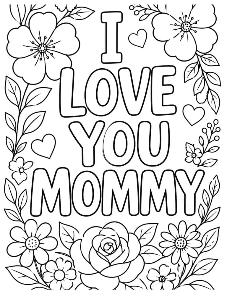 Happy Mother's Day Coloring Pages