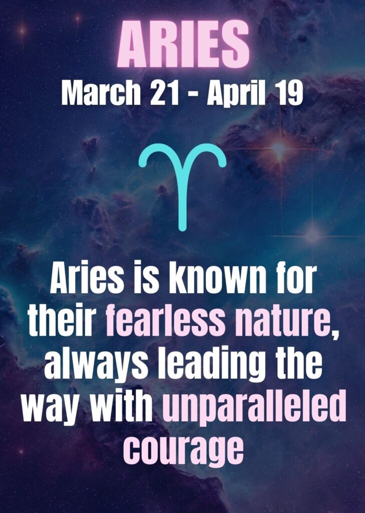 aries zodiac sign as things