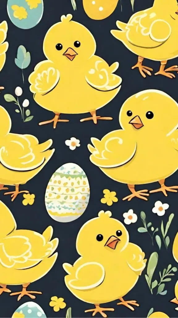 cute chicks animals easter wallpaper