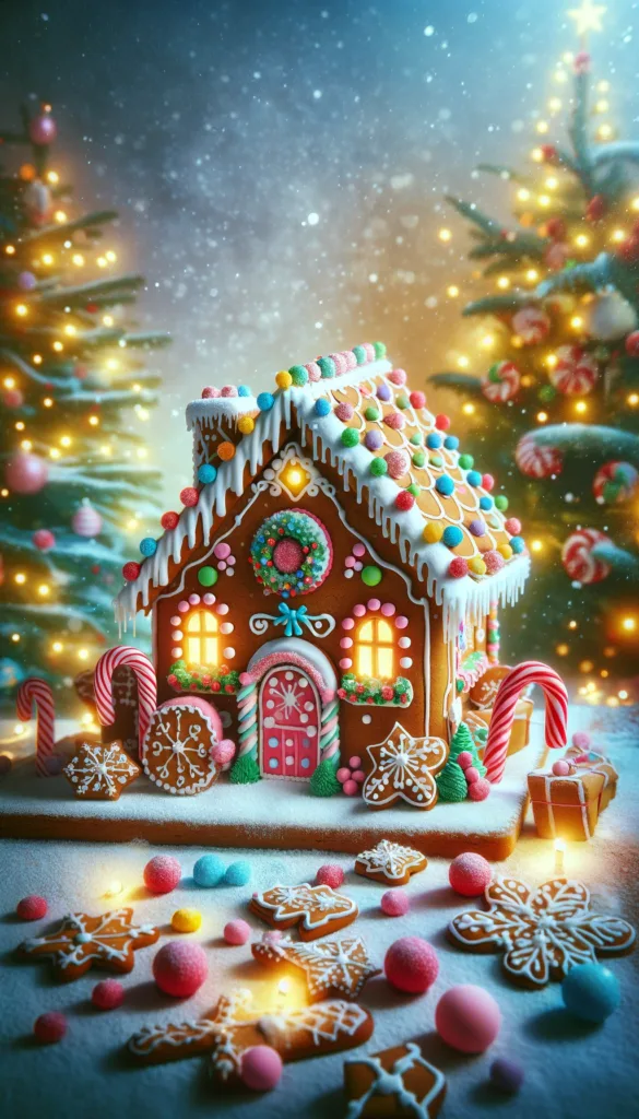 gingerbread house cute christmas wallpaper
