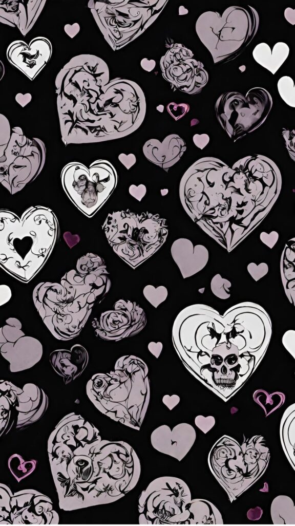 goth valentine's day wallpaper background
