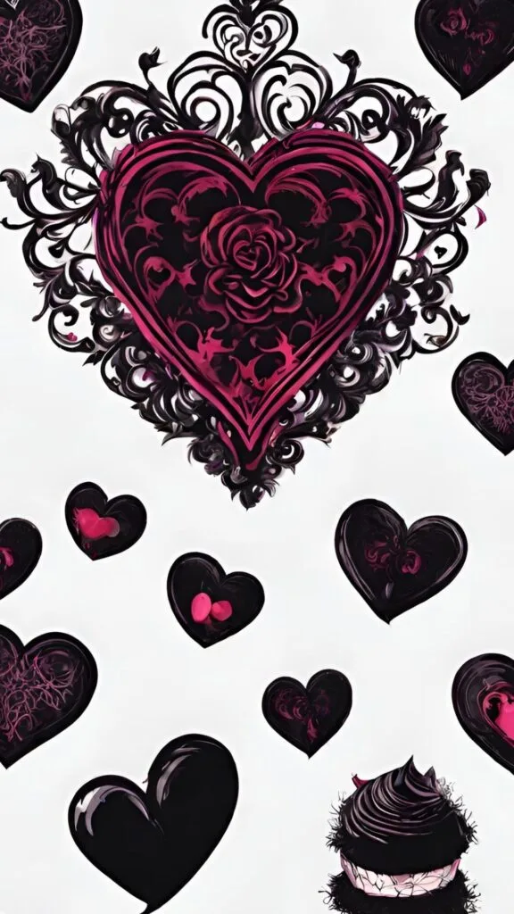 goth valentines day wallpaper for iphone