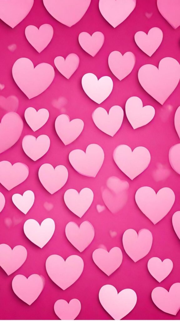 pink heart valentines day wallpaper