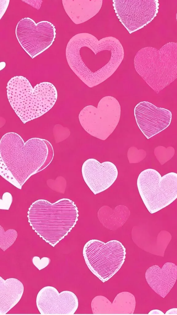 pink hearts valentines day wallpaper