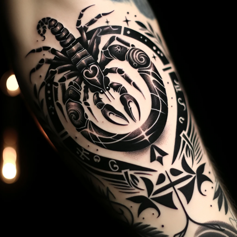 scorpio tribal tattoo