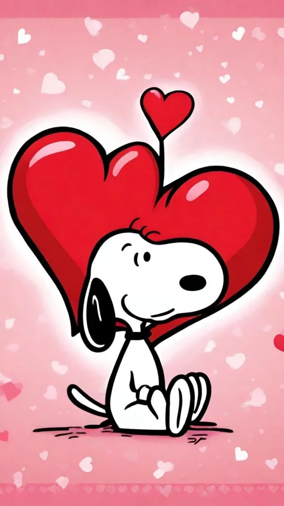 snoopy valentine's day wallpaper background
